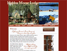 Tablet Screenshot of hiddenmooselodge.com
